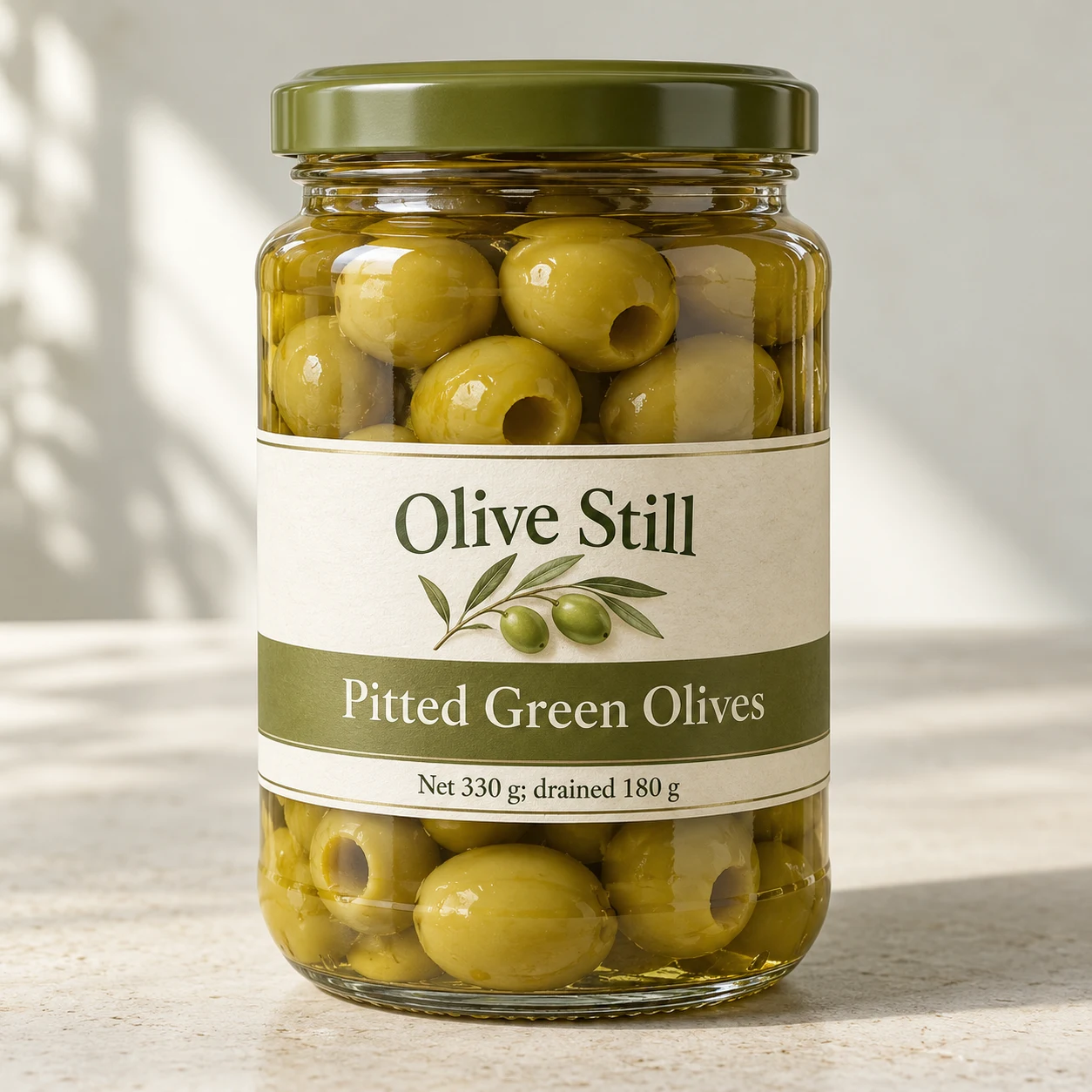 Pitted Green Olives